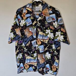David Carey Originals New Orleans Button Down Shirt  - Size XL